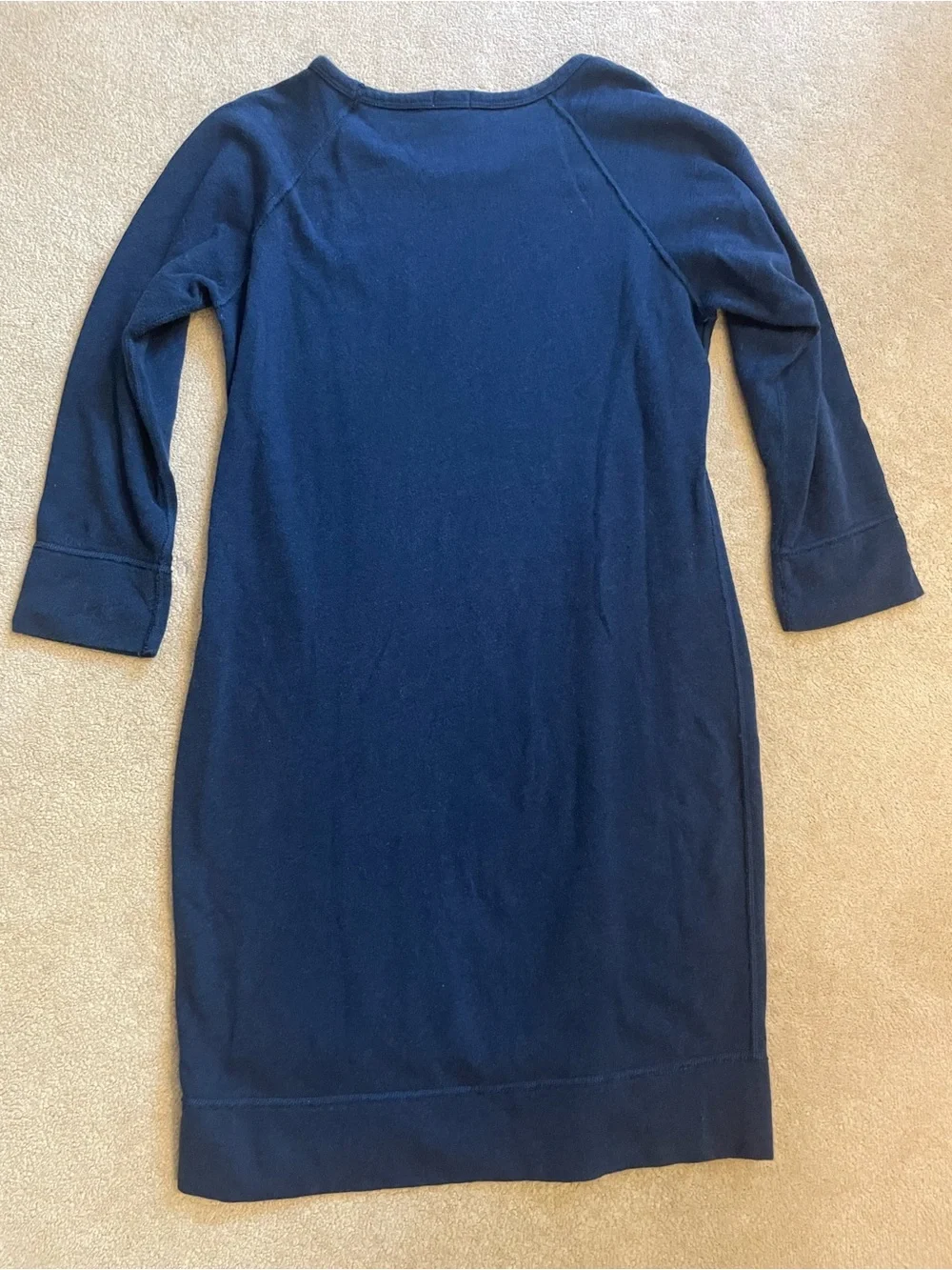 J. Crew Navy Blue Scoop-Neck Long Sleeve Dress